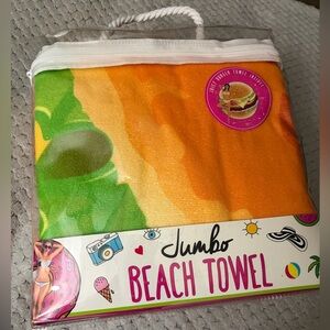 Jumbo Burger Beach Towel